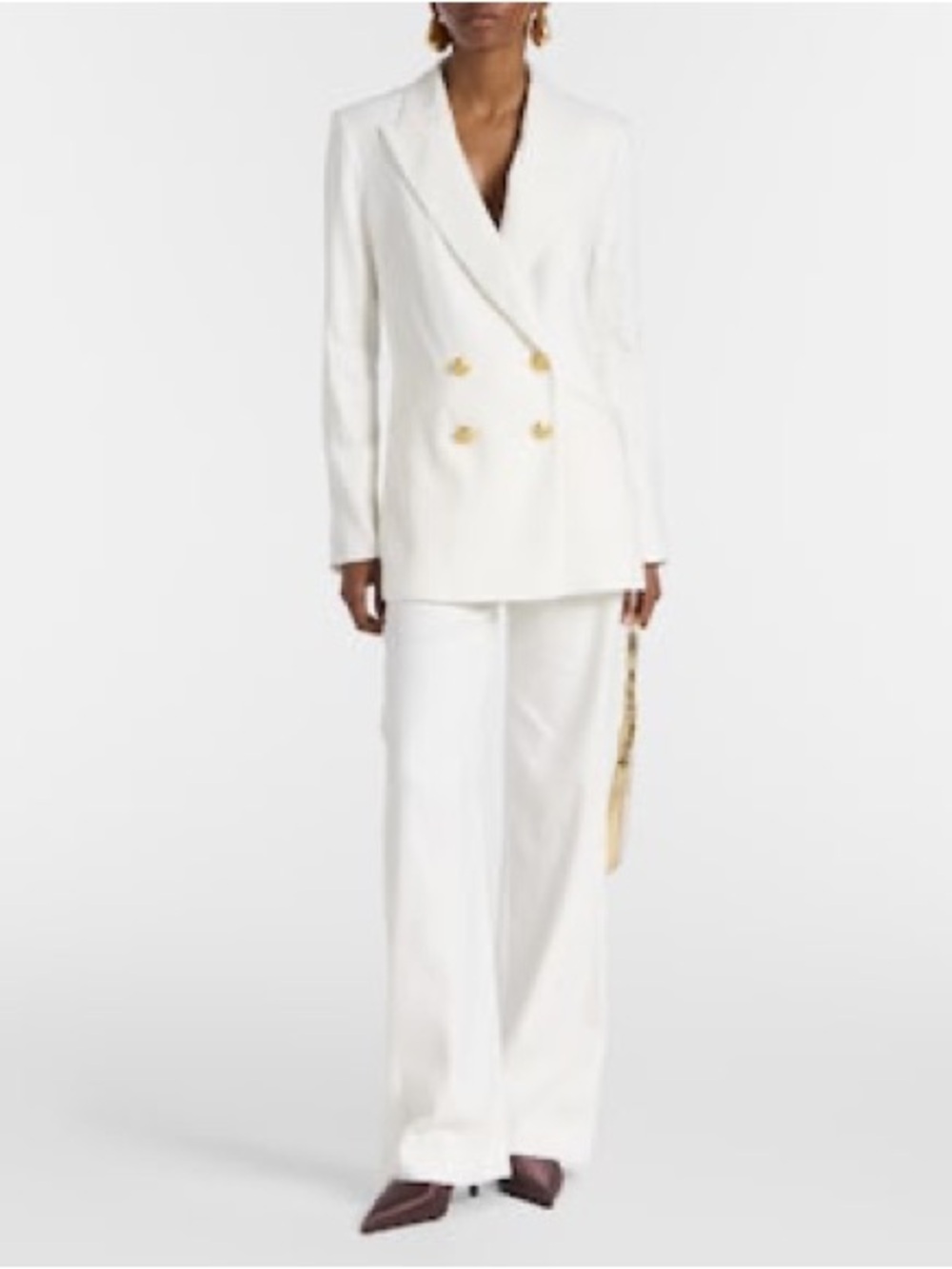 NWT Veronica Beard Matching Set Suit Dickie Jacket Pants White Linen Dale Jude 0